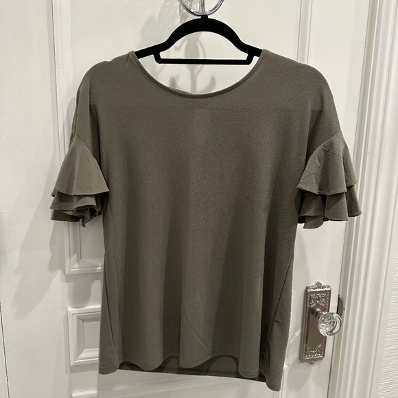 INC International Concepts Tops - INC petite top with ruffle sleeve detail